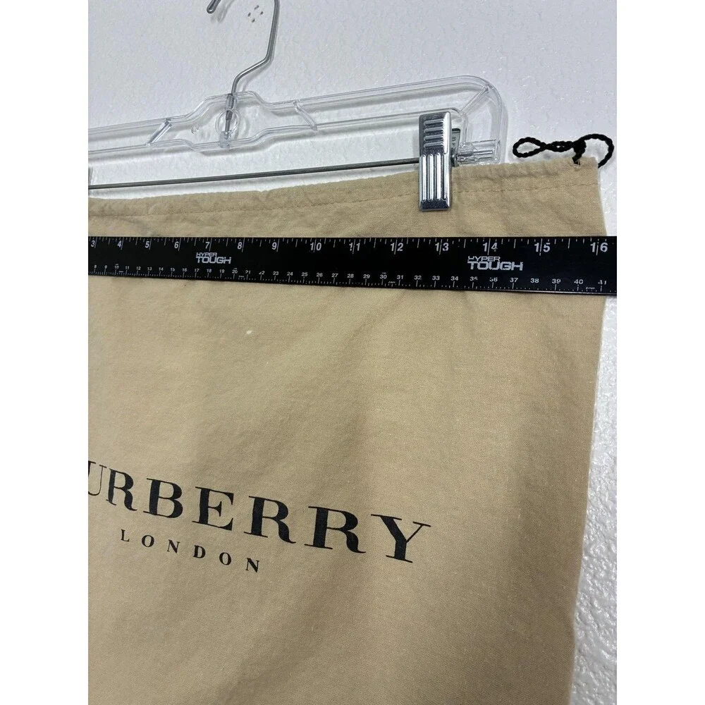 Burberry Dust Bag Womens One Size Beige Canvas Logo Drawstring Storage Pouch - Picture 9 of 14